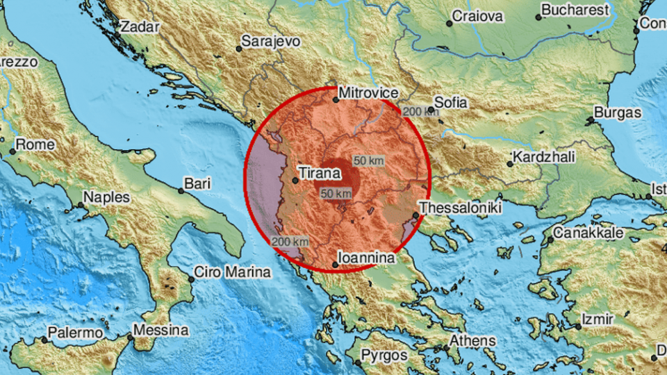 Zemljotres u Albaniji, epicentar u blizini Elbasana | Radio Televizija Budva