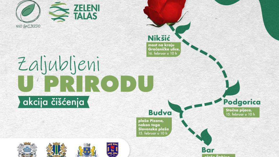 Velika akcija čišćenja „Zaljubljeni u prirodu” 15.  februara u Budvi | Radio Televizija Budva